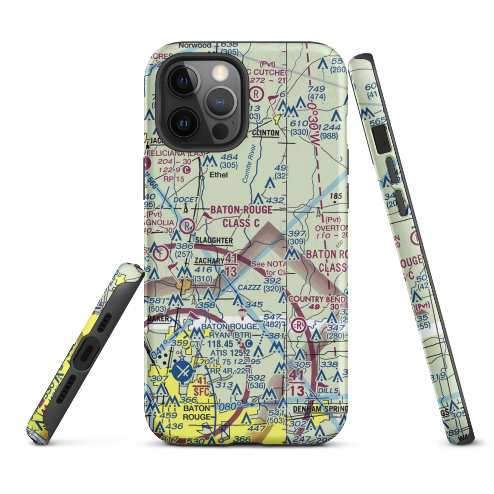 Annison Private Airport (LS25) VFR Sectional  Tough iPhone Case iPhone 12 Pro Max model shown