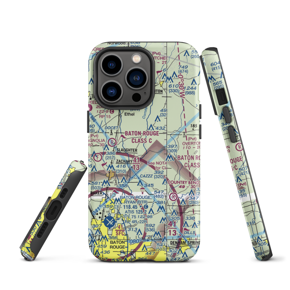 Annison Private Airport (LS25) VFR Sectional  Tough iPhone Case iPhone 13 Pro model shown