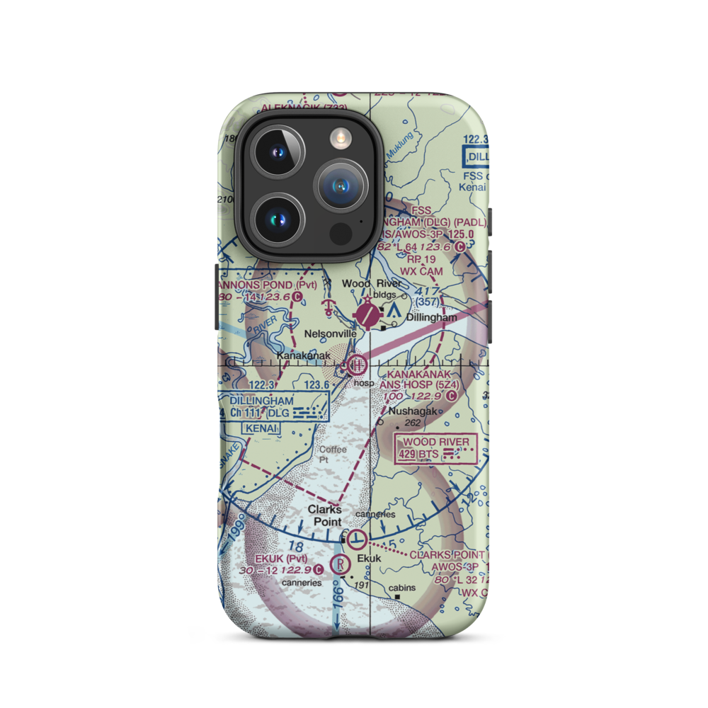 Ans Hospital Heliport (5Z4) VFR Sectional  Tough iPhone Case iPhone 16 Pro model shown