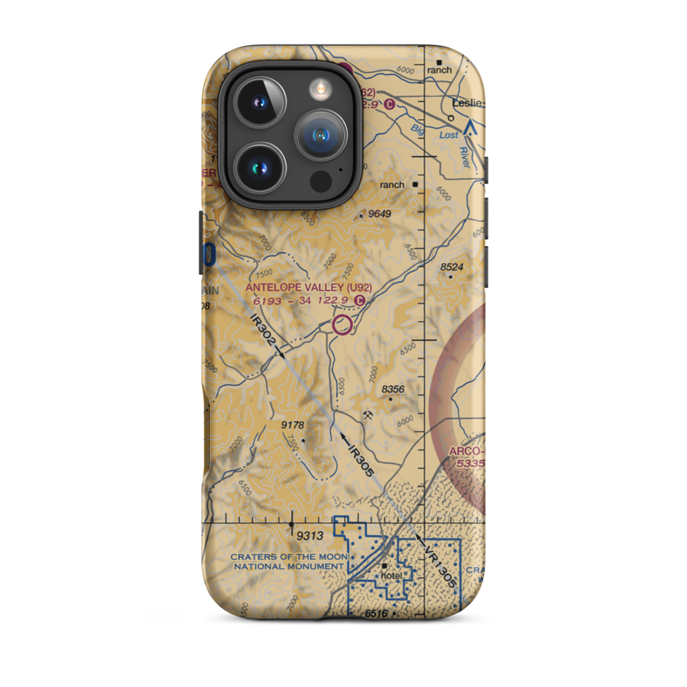 Antelope Valley Airport (U92) VFR Sectional  Tough iPhone Case iPhone 16 Pro Max model shown