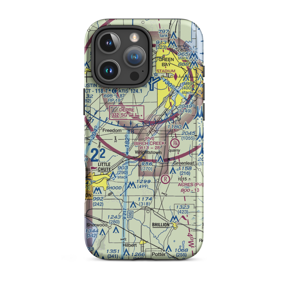 Antique Aerodrome (9WS2) VFR Sectional  Tough iPhone Case iPhone 16 Pro Max model shown