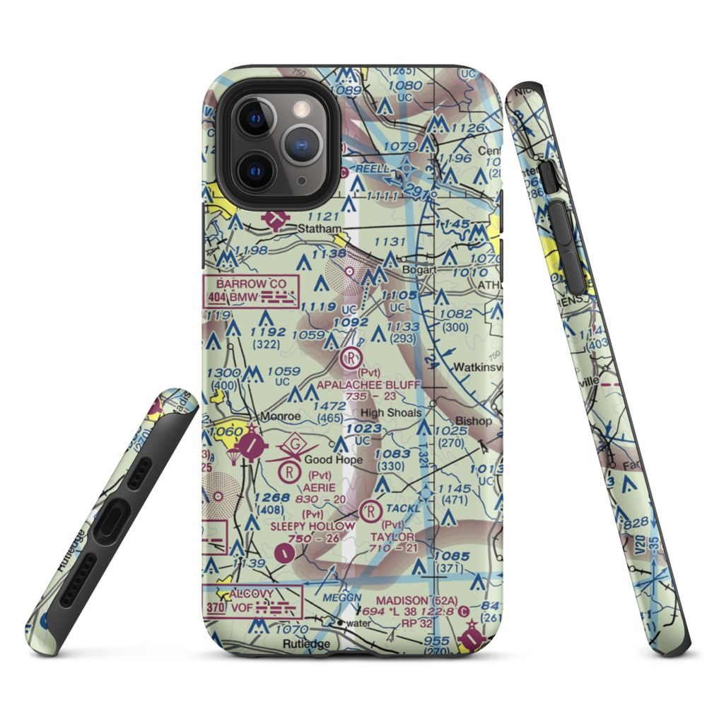 Apalachee Bluff Airpark (67GA) VFR Sectional  Tough iPhone Case iPhone 11 Pro Max model shown