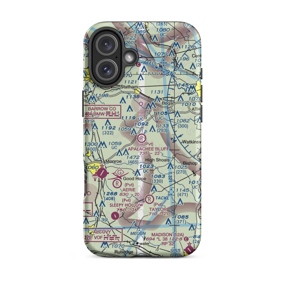 Apalachee Bluff Airpark (67GA) VFR Sectional  Tough iPhone Case iPhone 16 Plus model shown