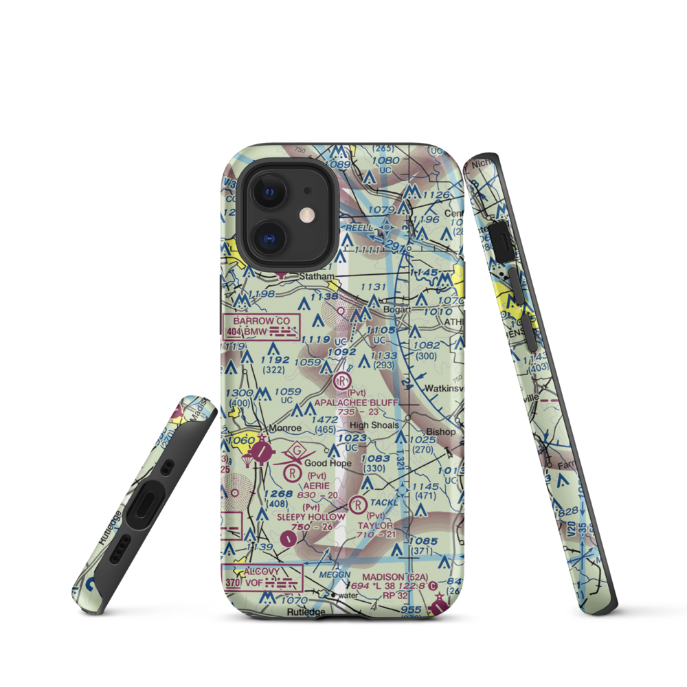 Apalachee Bluff Airpark (67GA) VFR Sectional  Tough iPhone Case iPhone 12 mini model shown