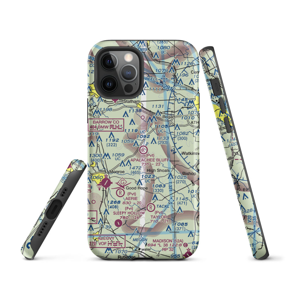 Apalachee Bluff Airpark (67GA) VFR Sectional  Tough iPhone Case iPhone 12 Pro model shown