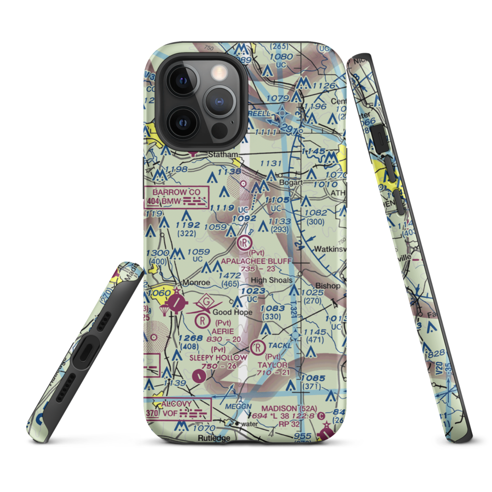 Apalachee Bluff Airpark (67GA) VFR Sectional  Tough iPhone Case iPhone 12 Pro Max model shown