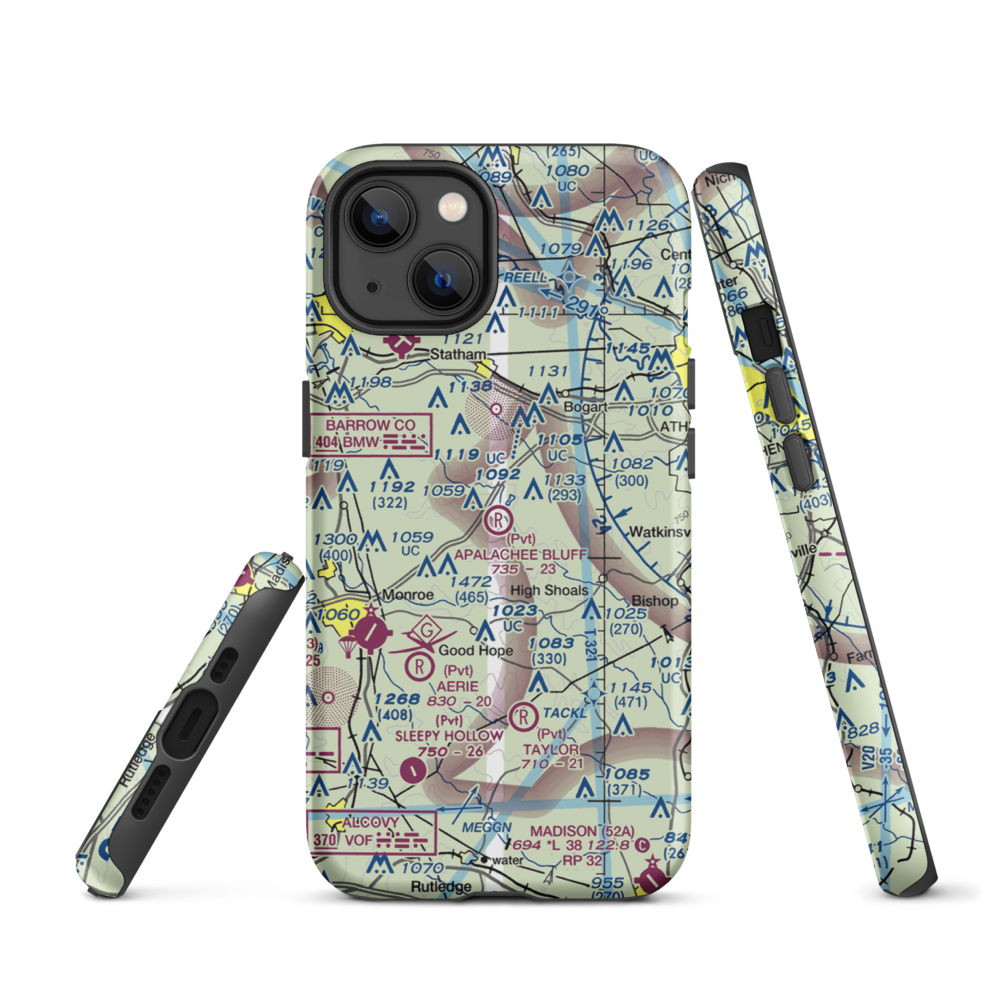 Apalachee Bluff Airpark (67GA) VFR Sectional  Tough iPhone Case iPhone 13 model shown