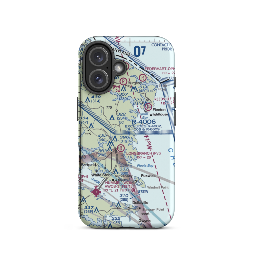 Apple Grove Airport (VA31) VFR Sectional  Tough iPhone Case iPhone 16 model shown