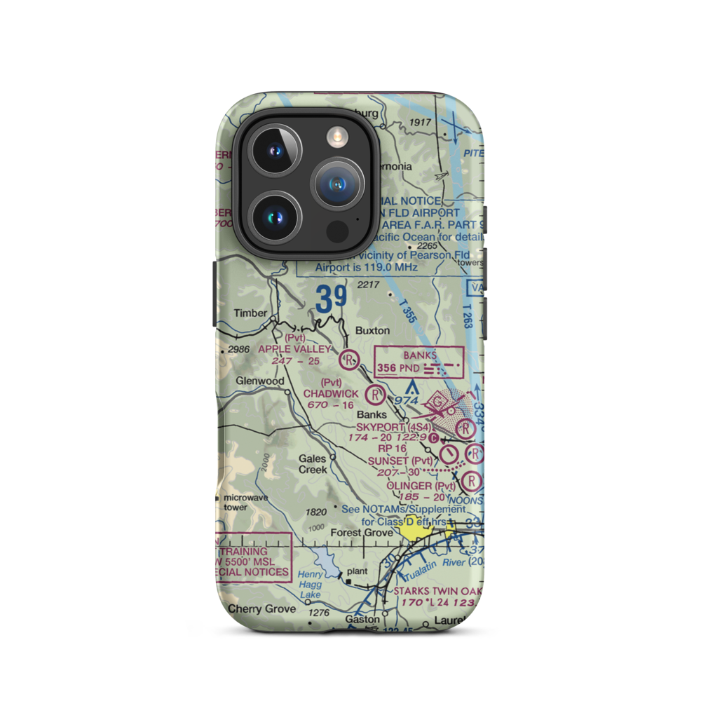 Apple Valley Airport (OR61) VFR Sectional  Tough iPhone Case iPhone 16 Pro model shown
