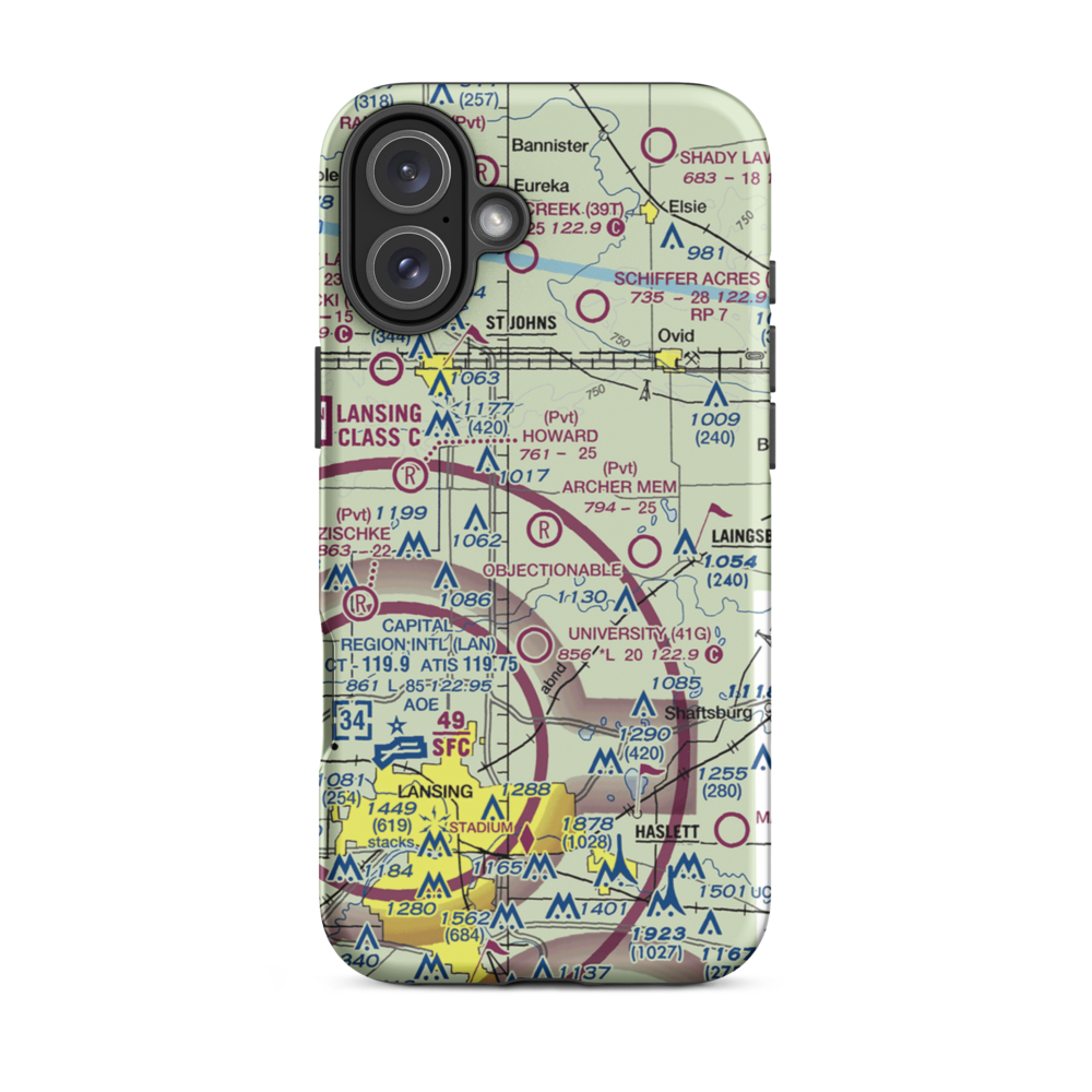 Archer Memorial Field (2S3) VFR Sectional  Tough iPhone Case iPhone 16 Plus model shown