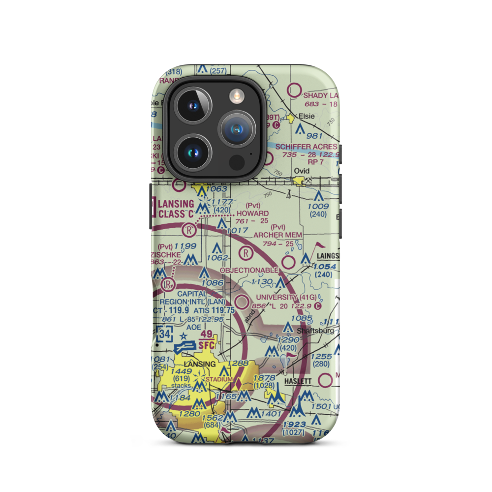 Archer Memorial Field (2S3) VFR Sectional  Tough iPhone Case iPhone 16 Pro model shown