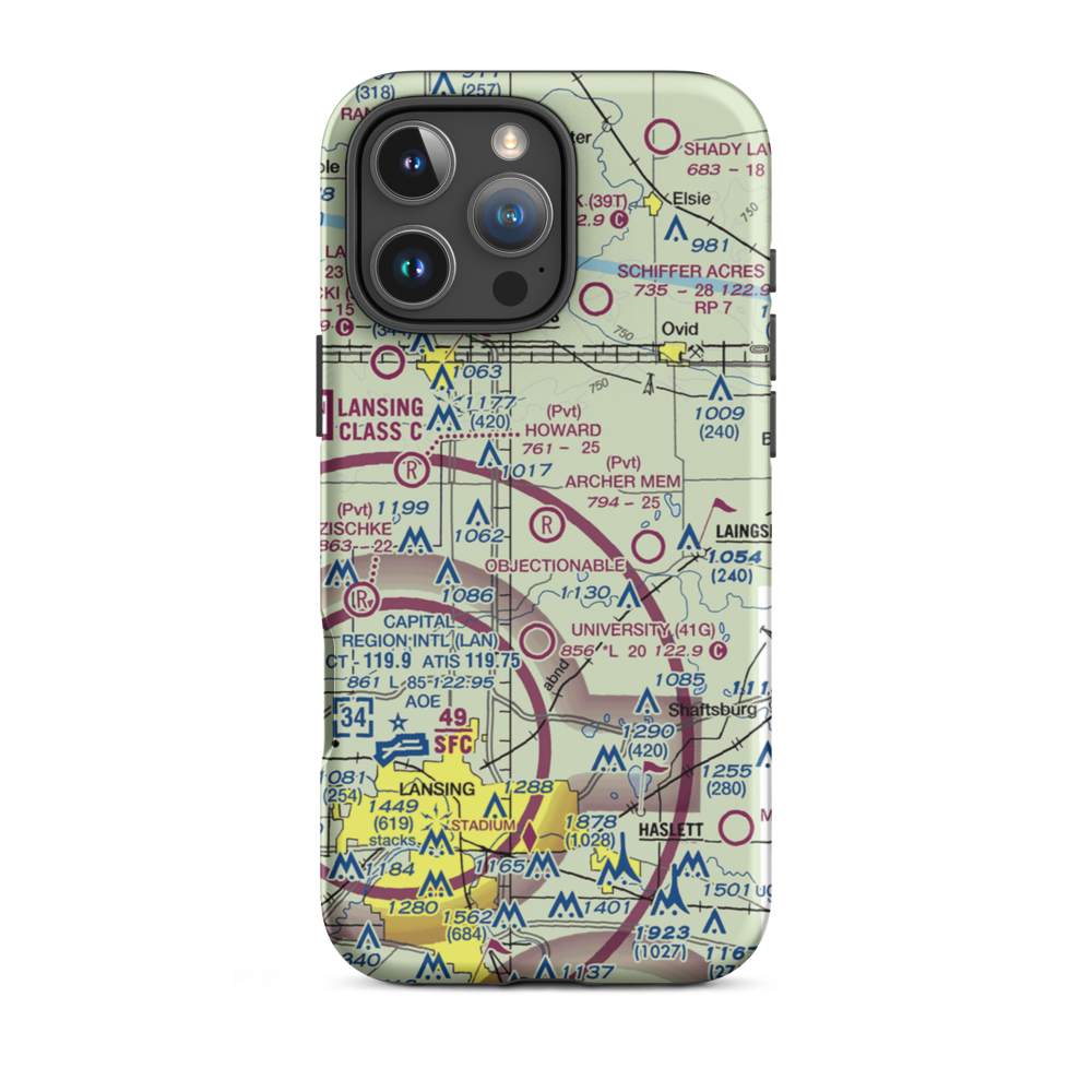Archer Memorial Field (2S3) VFR Sectional  Tough iPhone Case iPhone 16 Pro Max model shown