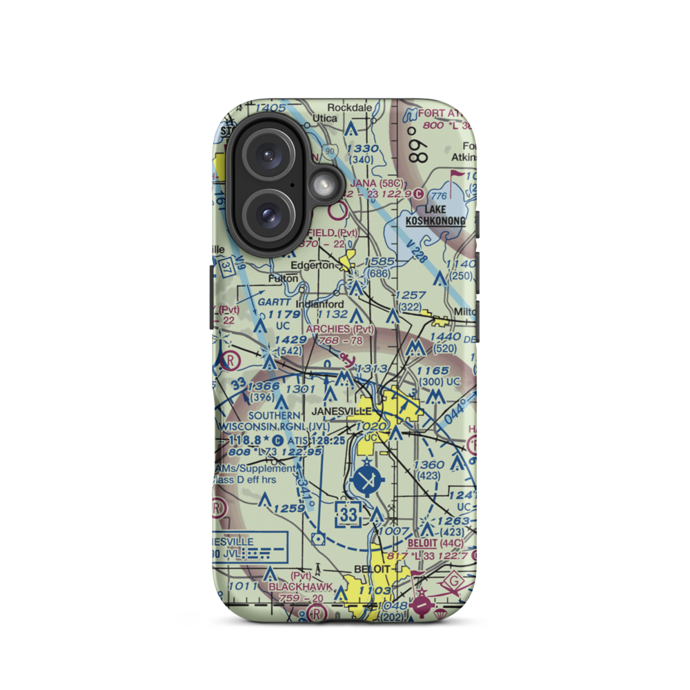Archie's Seaplane Base (WS01) VFR Sectional  Tough iPhone Case iPhone 16 model shown