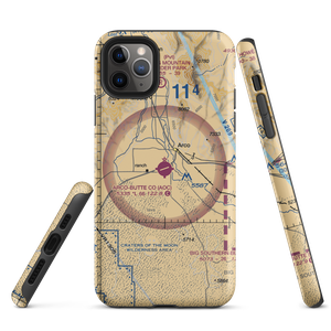 Arco Butte County Airport (AOC) VFR Sectional  Tough iPhone Case