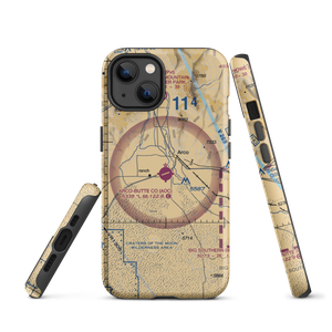 Arco Butte County Airport (AOC) VFR Sectional  Tough iPhone Case