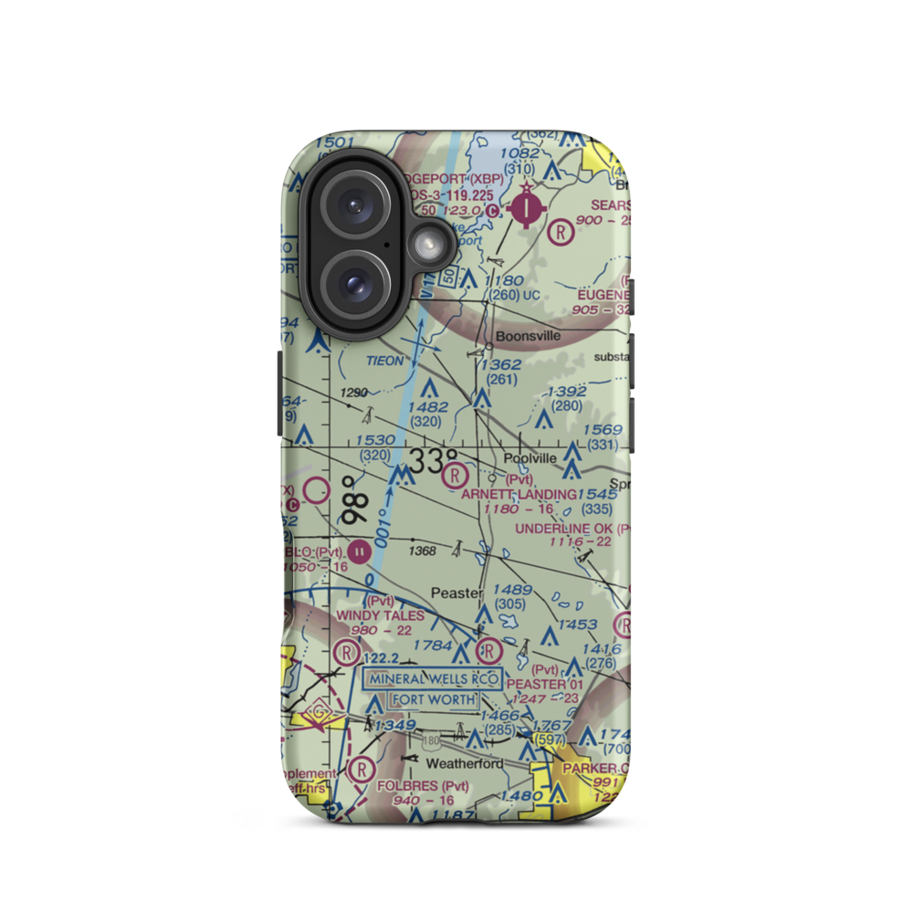 Arnett Landing Airport (27XA) VFR Sectional  Tough iPhone Case iPhone 16 model shown