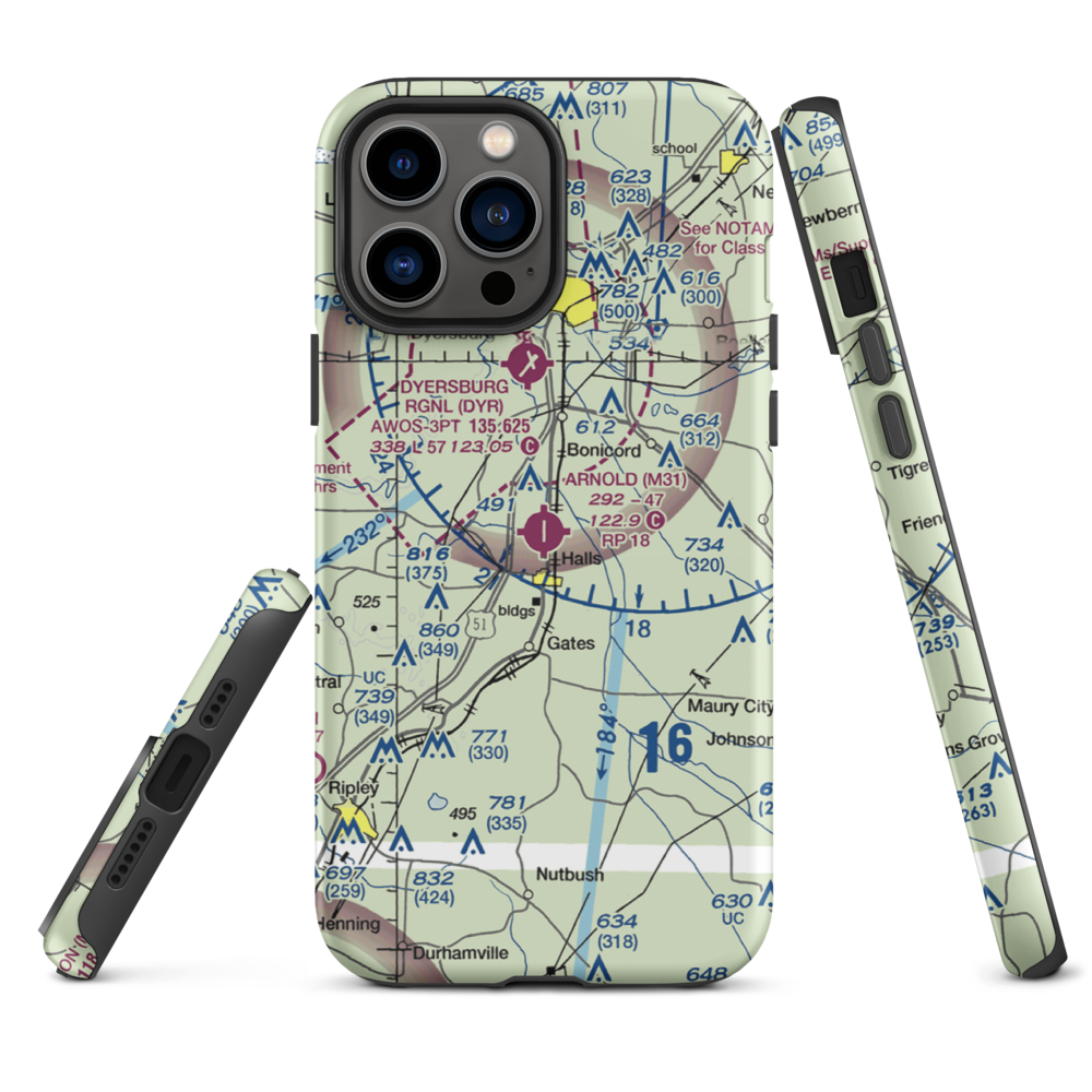 Arnold Field (M31) VFR Sectional  Tough iPhone Case iPhone 13 Pro Max model shown