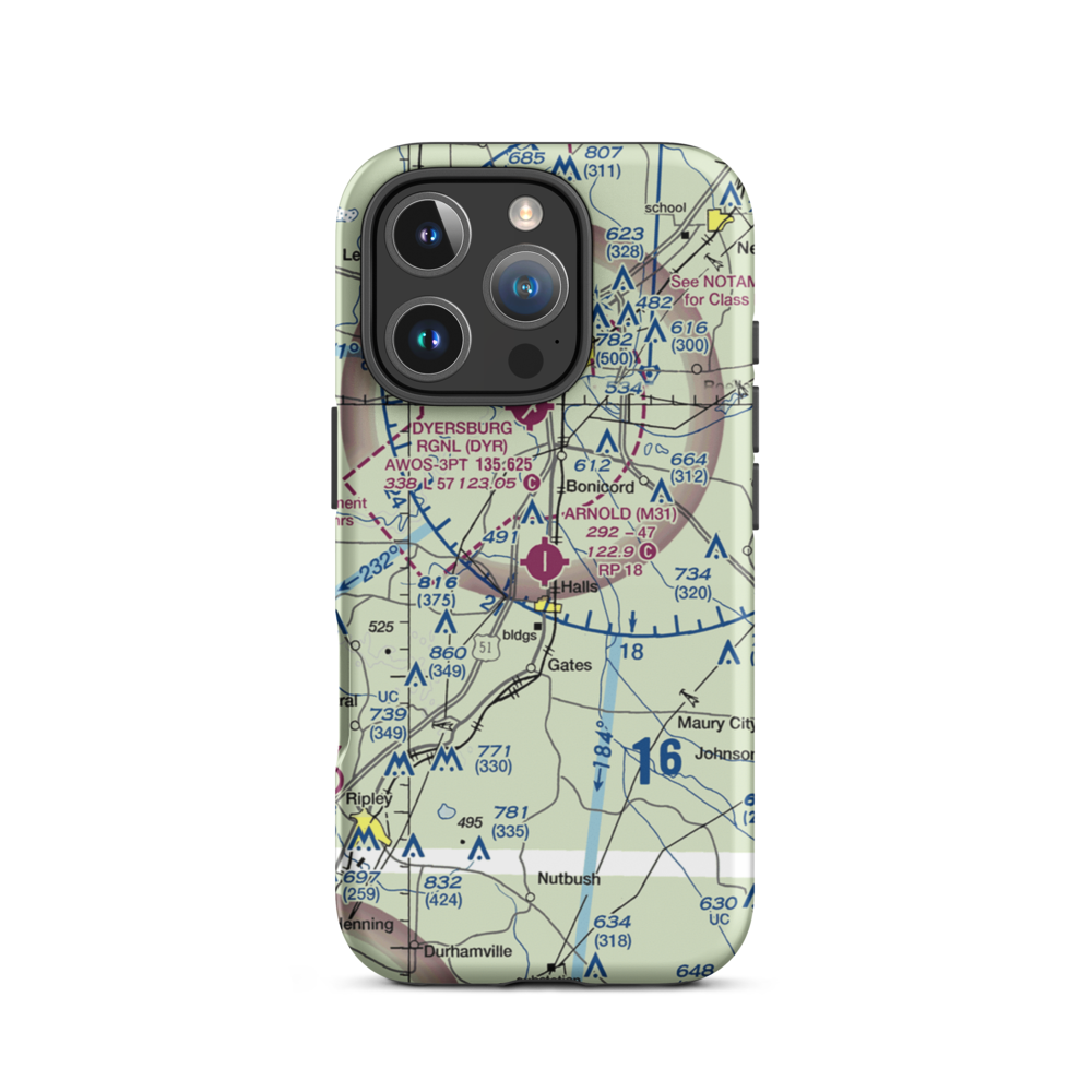 Arnold Field (M31) VFR Sectional  Tough iPhone Case iPhone 16 Pro model shown