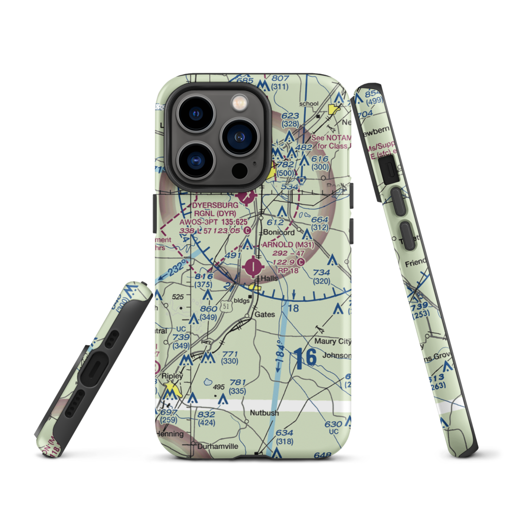 Arnold Field (M31) VFR Sectional  Tough iPhone Case iPhone 13 Pro model shown