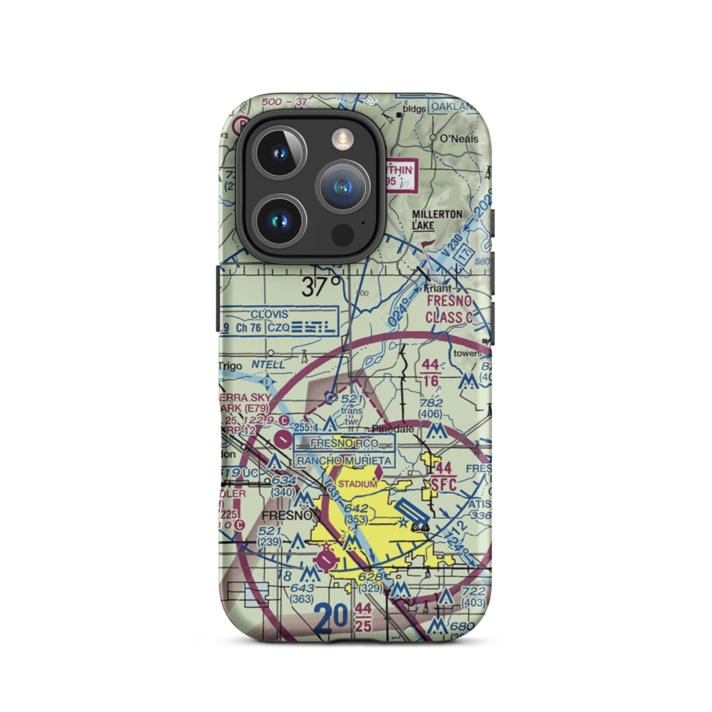 Arnold Ranch Airport (37CN) VFR Sectional  Tough iPhone Case iPhone 16 Pro model shown