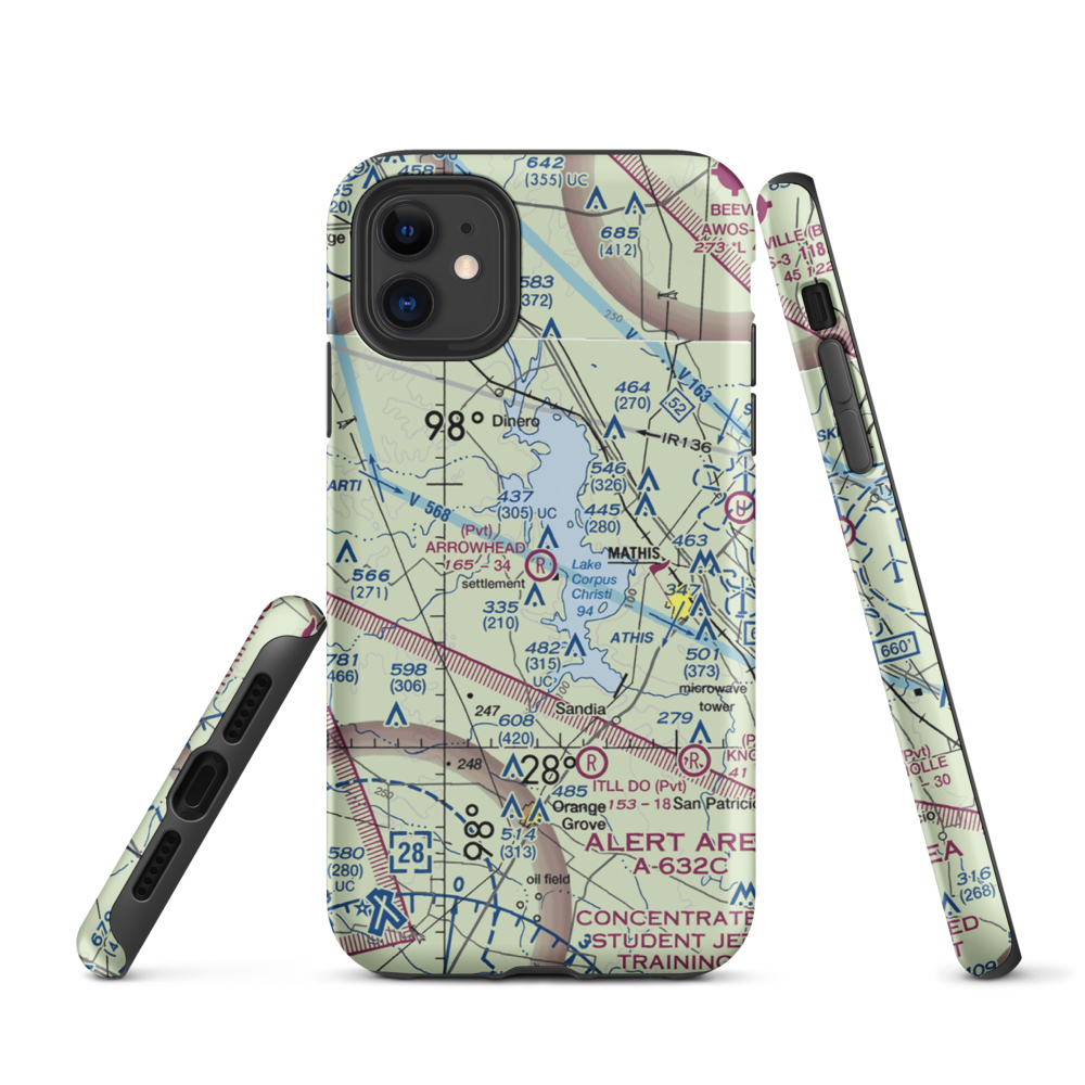 Arrowhead Airport (79TE) VFR Sectional  Tough iPhone Case iPhone 11 model shown