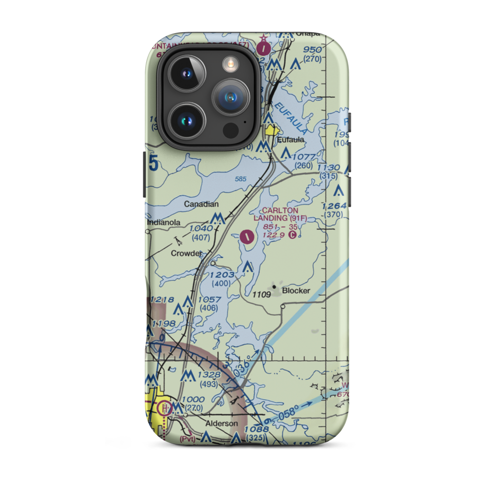 Arrowhead Airport (91F) VFR Sectional  Tough iPhone Case iPhone 16 Pro Max model shown