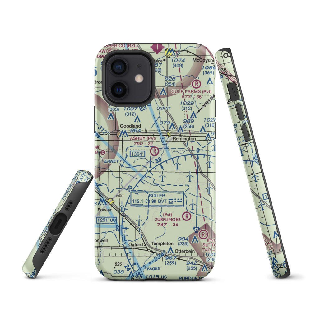 Ashby Airport (II26) VFR Sectional  Tough iPhone Case iPhone 12 model shown