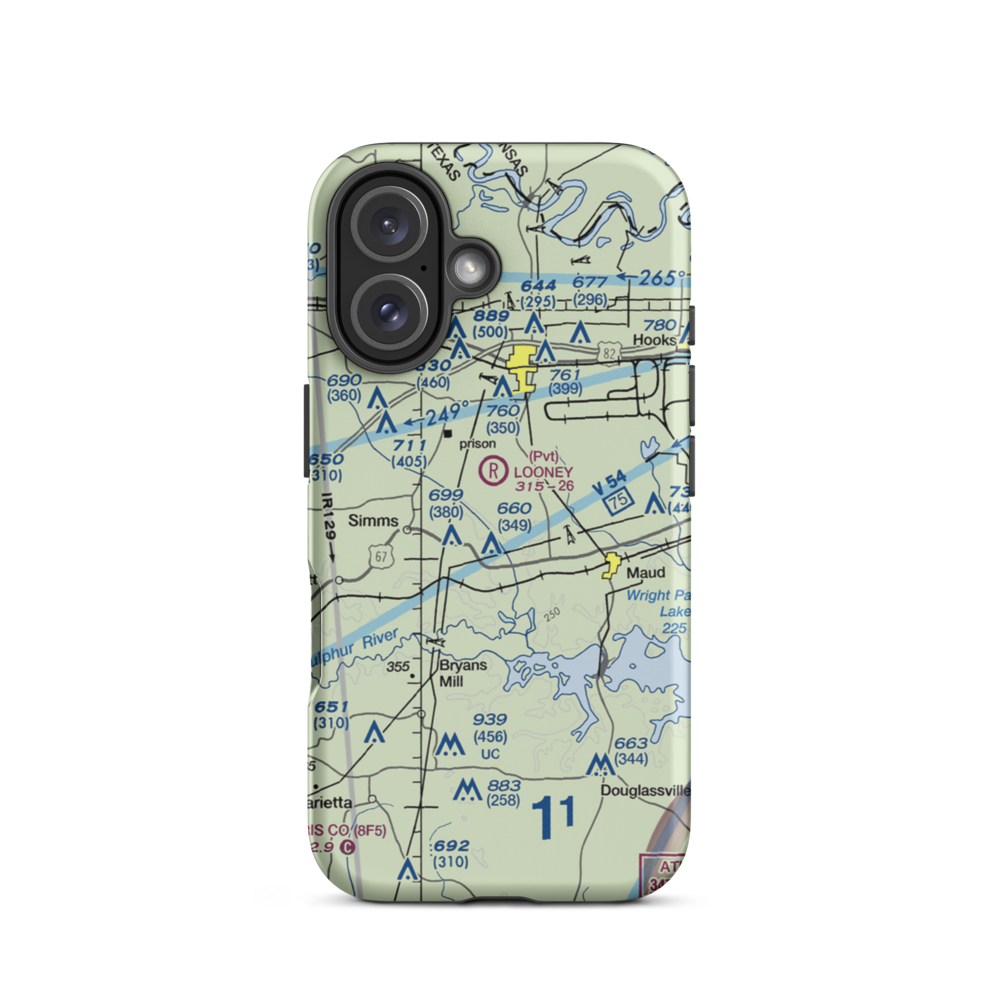 Ashford Field (7TX9) VFR Sectional  Tough iPhone Case iPhone 16 model shown