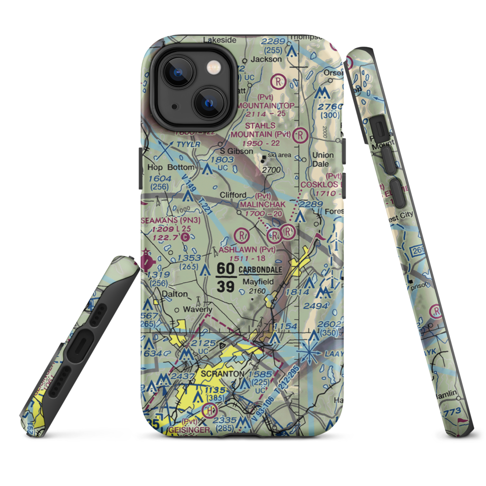 Ashlawn Airport (3PN1) VFR Sectional  Tough iPhone Case iPhone 14 Plus model shown