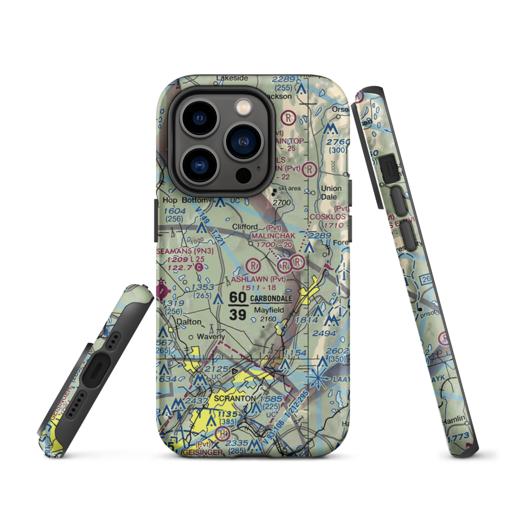 Ashlawn Airport (3PN1) VFR Sectional  Tough iPhone Case iPhone 14 Pro model shown