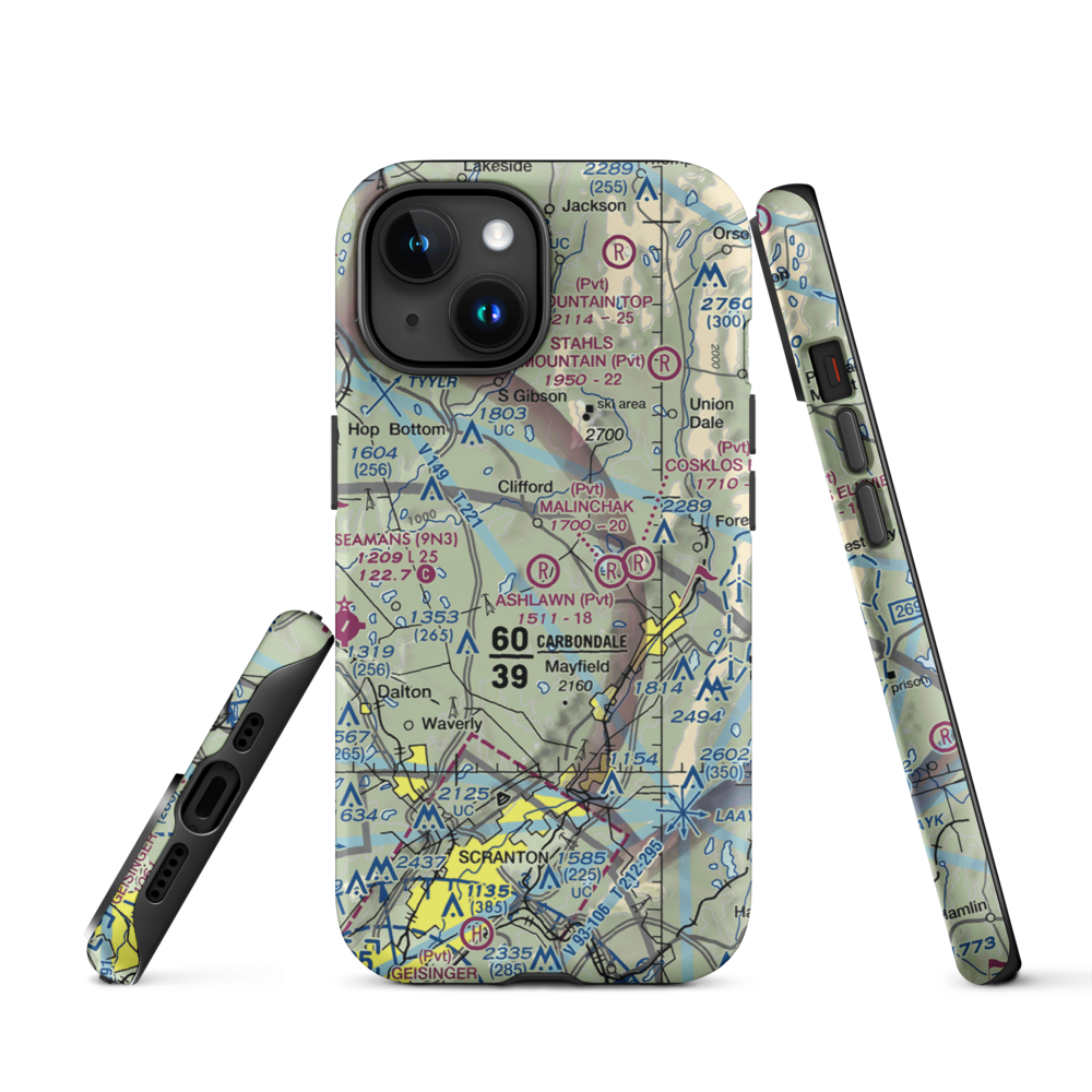 Ashlawn Airport (3PN1) VFR Sectional  Tough iPhone Case iPhone 15 model shown