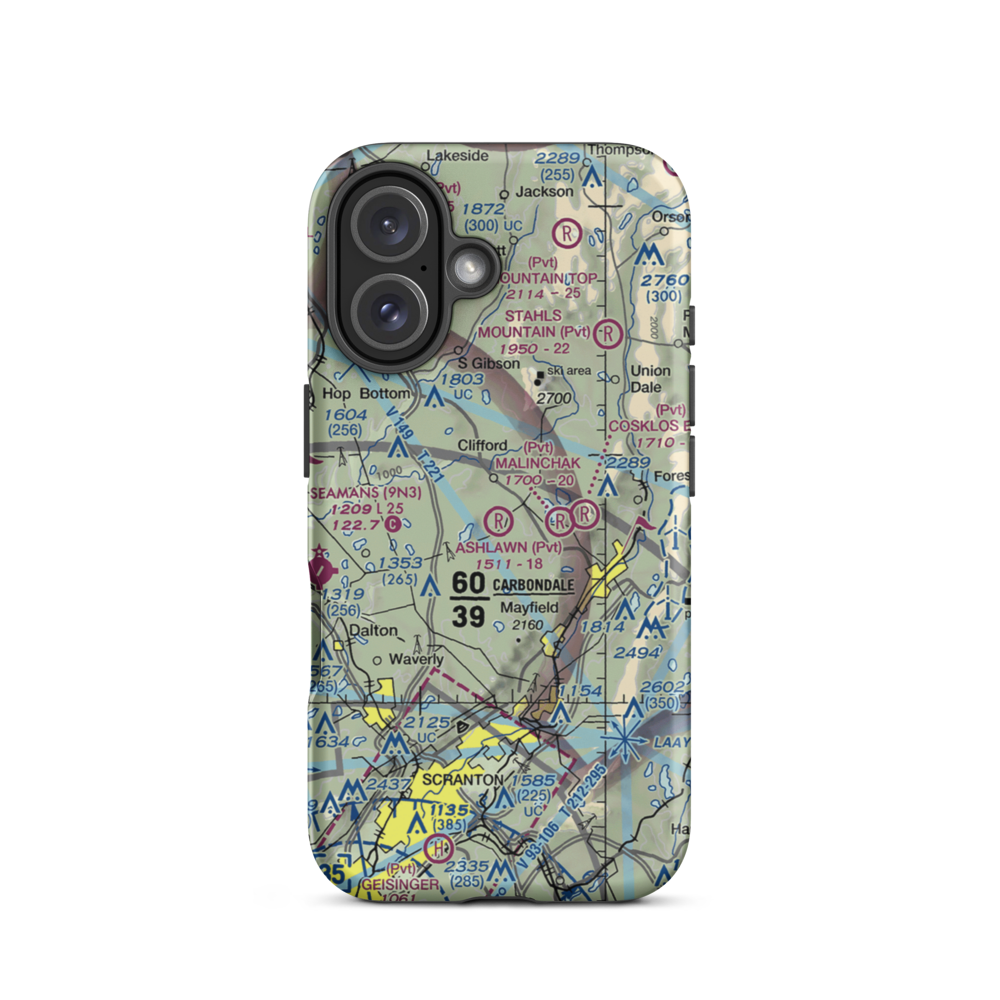 Ashlawn Airport (3PN1) VFR Sectional  Tough iPhone Case iPhone 16 model shown