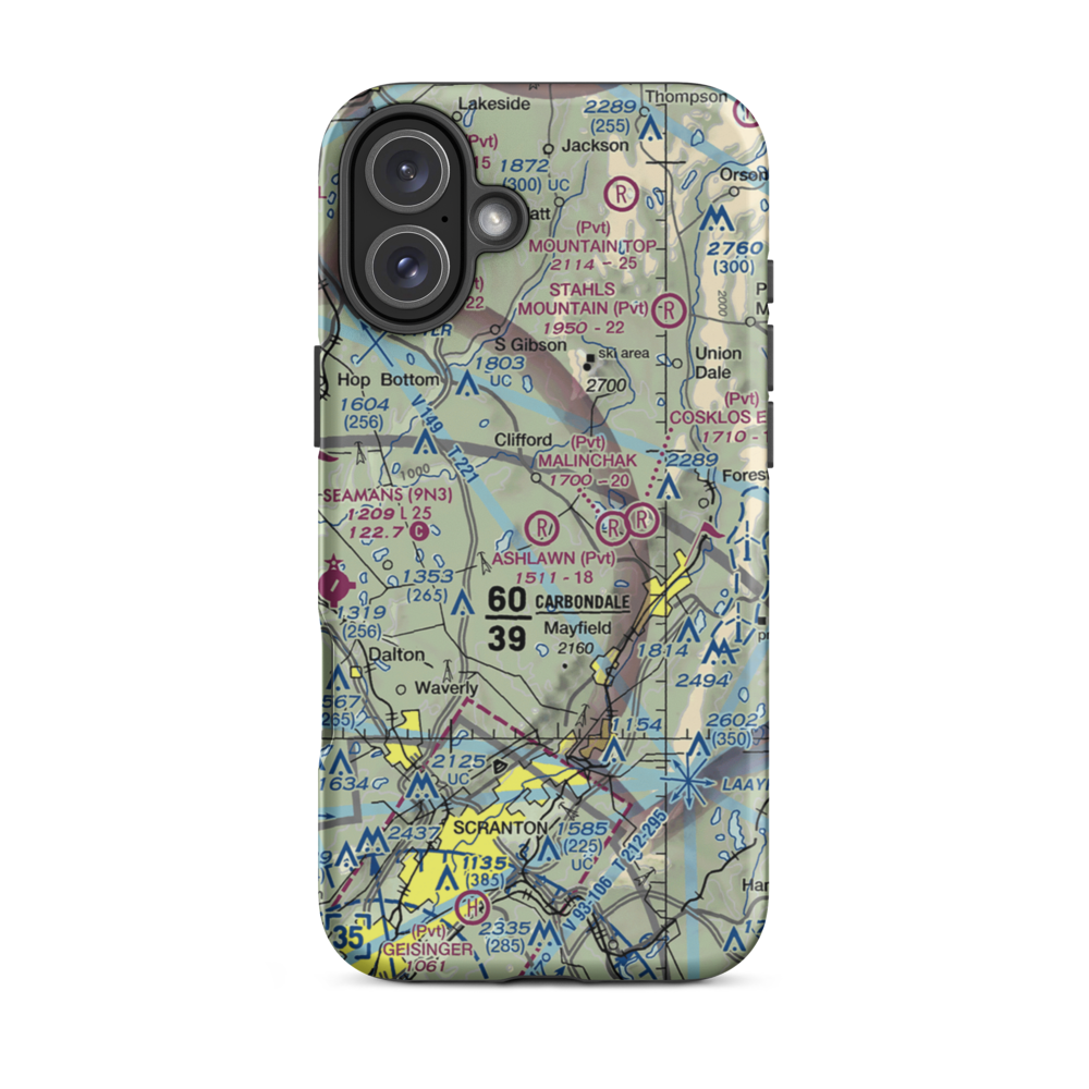 Ashlawn Airport (3PN1) VFR Sectional  Tough iPhone Case iPhone 16 Plus model shown