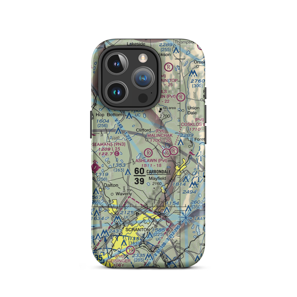 Ashlawn Airport (3PN1) VFR Sectional  Tough iPhone Case iPhone 16 Pro model shown