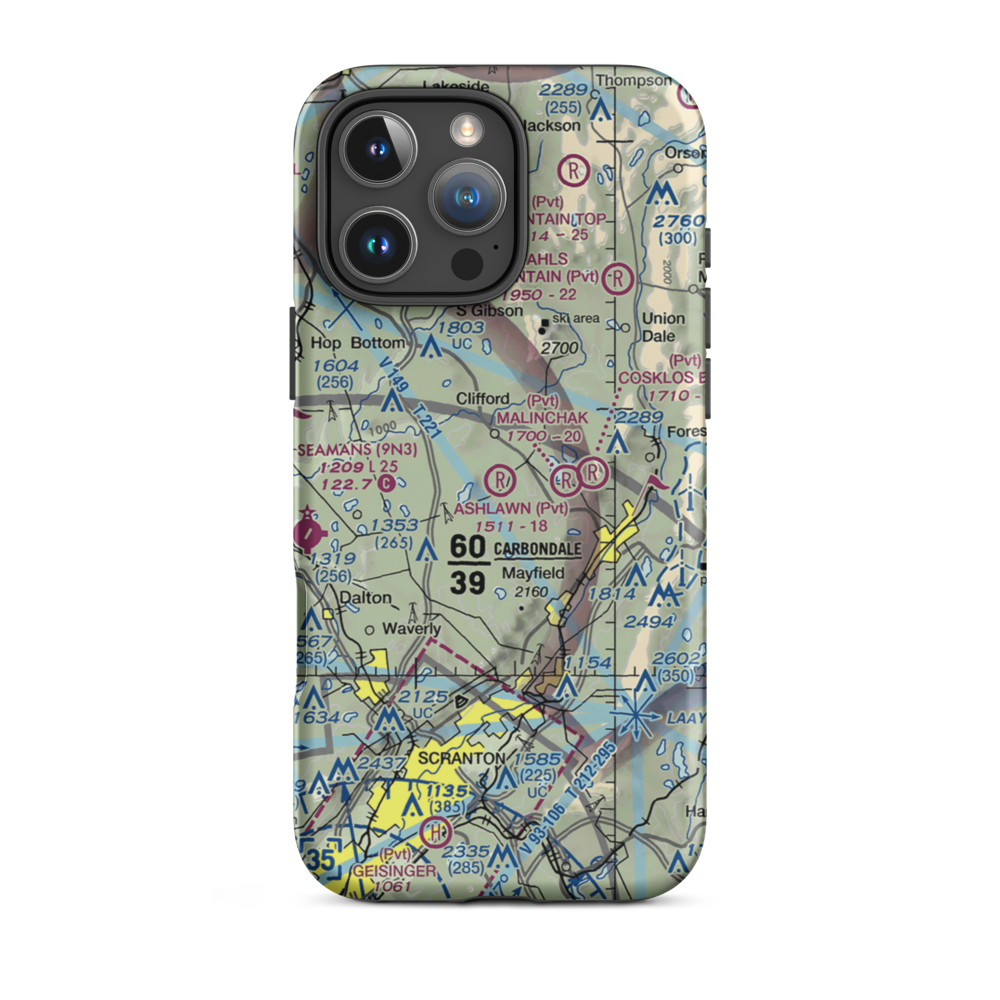 Ashlawn Airport (3PN1) VFR Sectional  Tough iPhone Case iPhone 16 Pro Max model shown