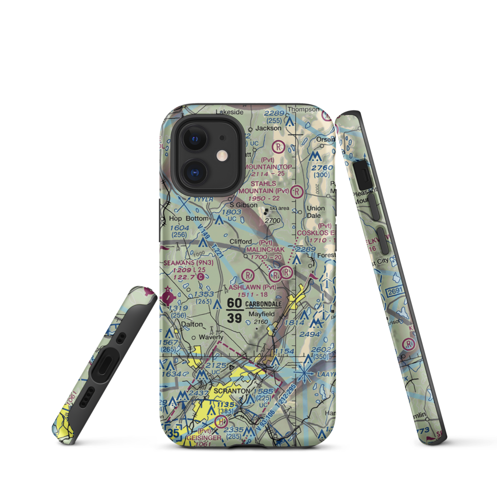 Ashlawn Airport (3PN1) VFR Sectional  Tough iPhone Case iPhone 12 mini model shown