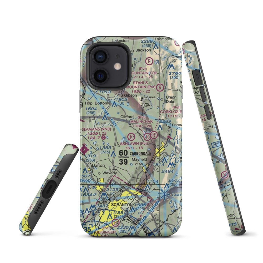 Ashlawn Airport (3PN1) VFR Sectional  Tough iPhone Case iPhone 12 model shown