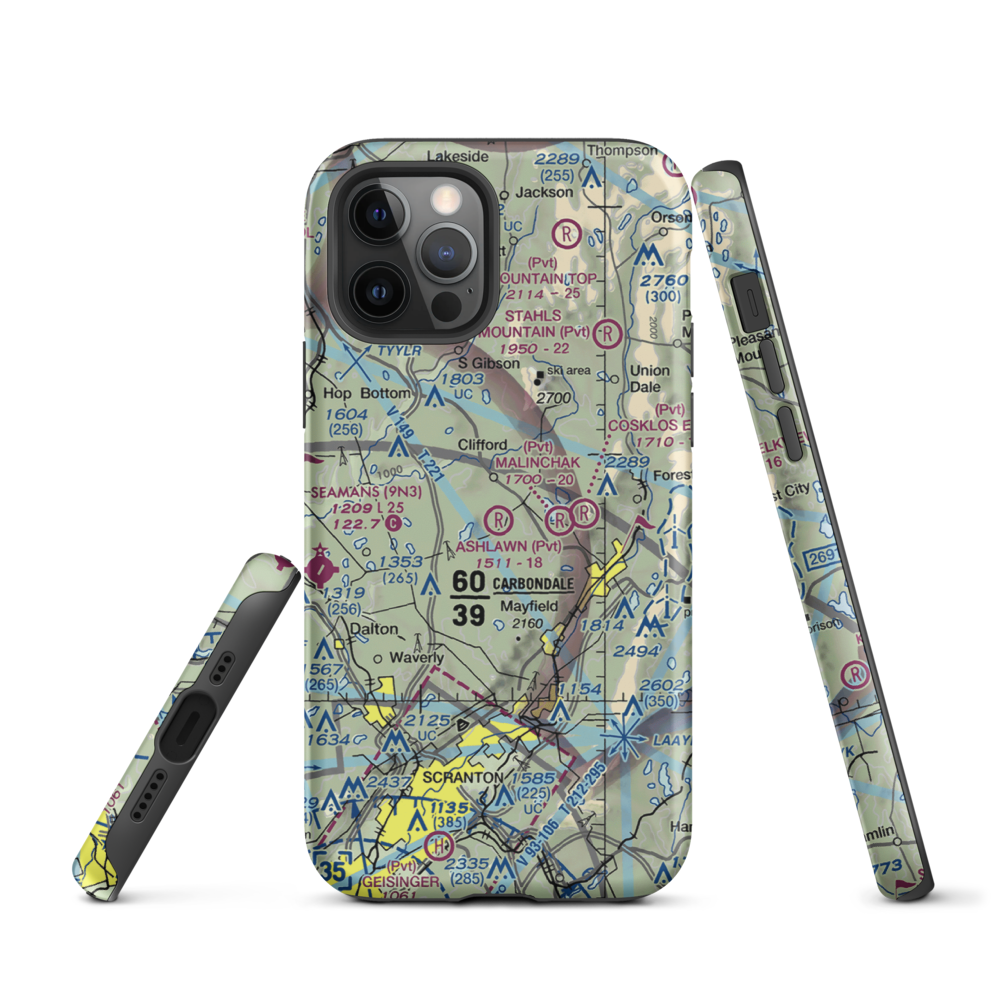 Ashlawn Airport (3PN1) VFR Sectional  Tough iPhone Case iPhone 12 Pro model shown