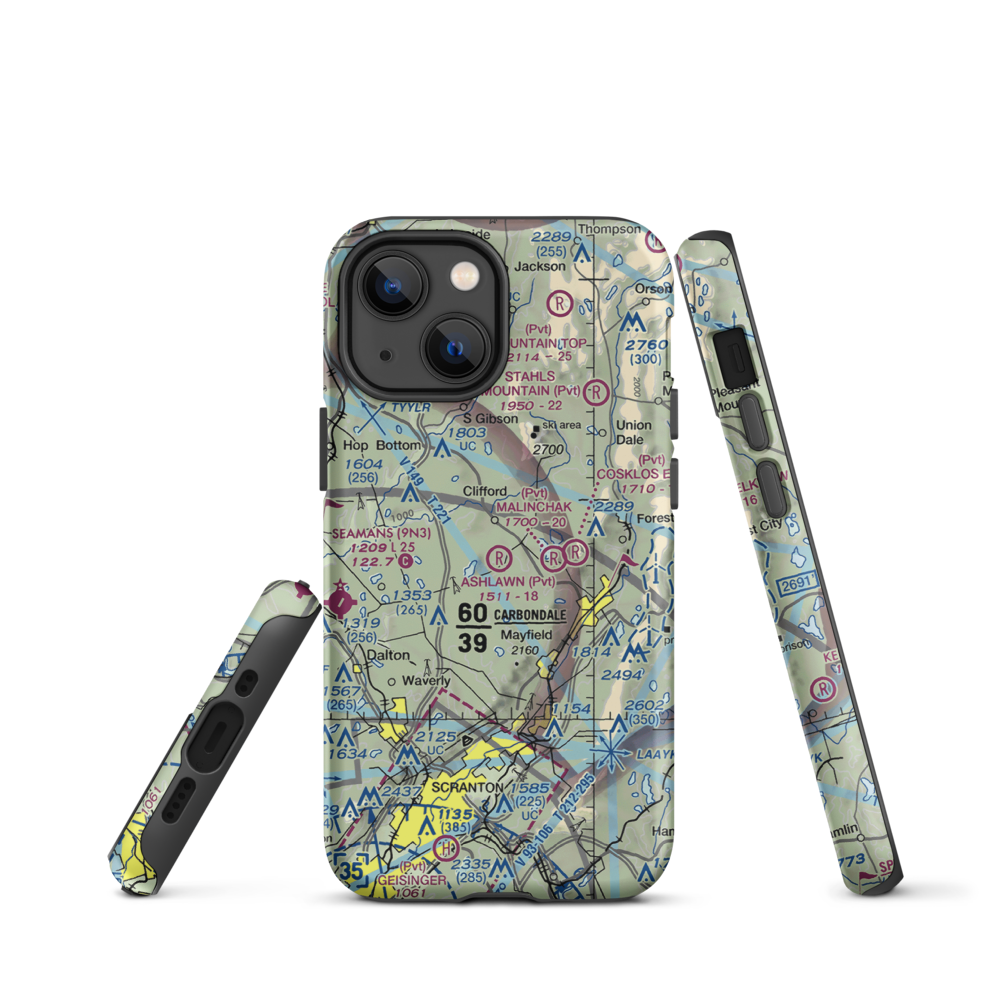 Ashlawn Airport (3PN1) VFR Sectional  Tough iPhone Case iPhone 13 mini model shown