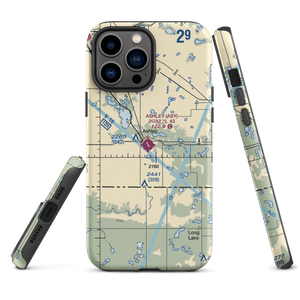 Ashley Municipal Airport (ASY) VFR Sectional  Tough iPhone Case