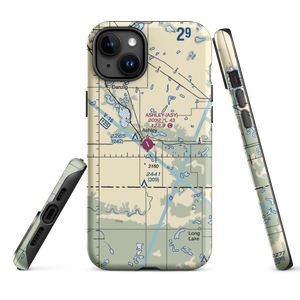 Ashley Municipal Airport (ASY) VFR Sectional  Tough iPhone Case