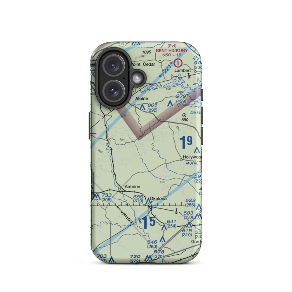 Ashworth Airport (41AR) VFR Sectional  Tough iPhone Case iPhone 16 model shown