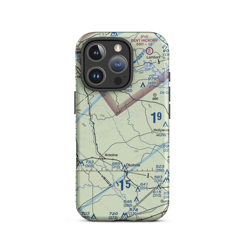 Ashworth Airport (41AR) VFR Sectional  Tough iPhone Case iPhone 16 Pro model shown