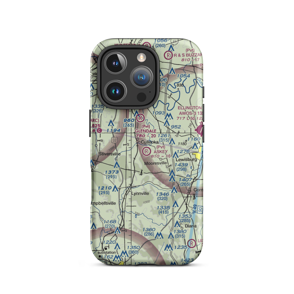 Askey Field (9TN5) VFR Sectional  Tough iPhone Case iPhone 16 Pro model shown