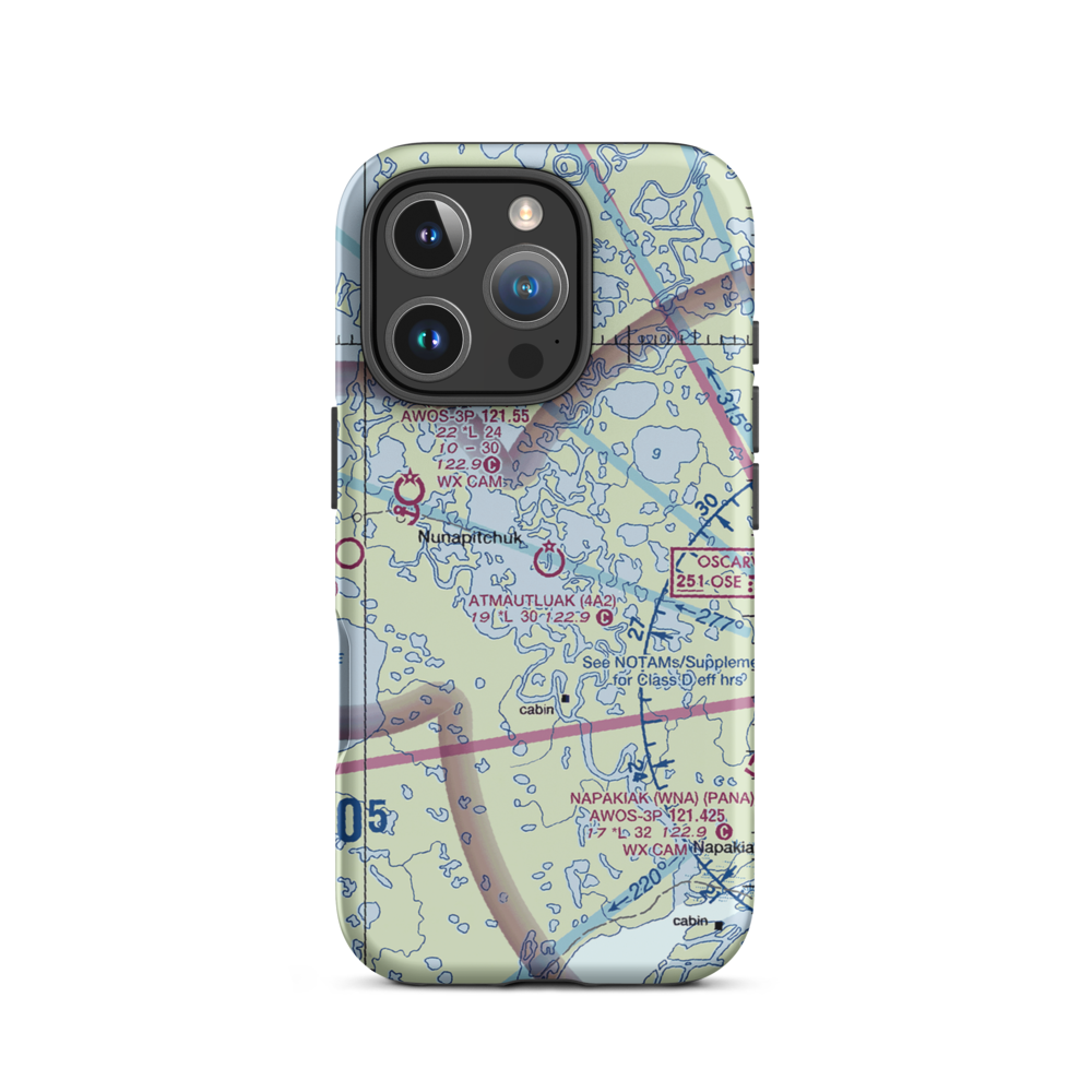 Atmautluak Airport (4A2) VFR Sectional  Tough iPhone Case iPhone 16 Pro model shown