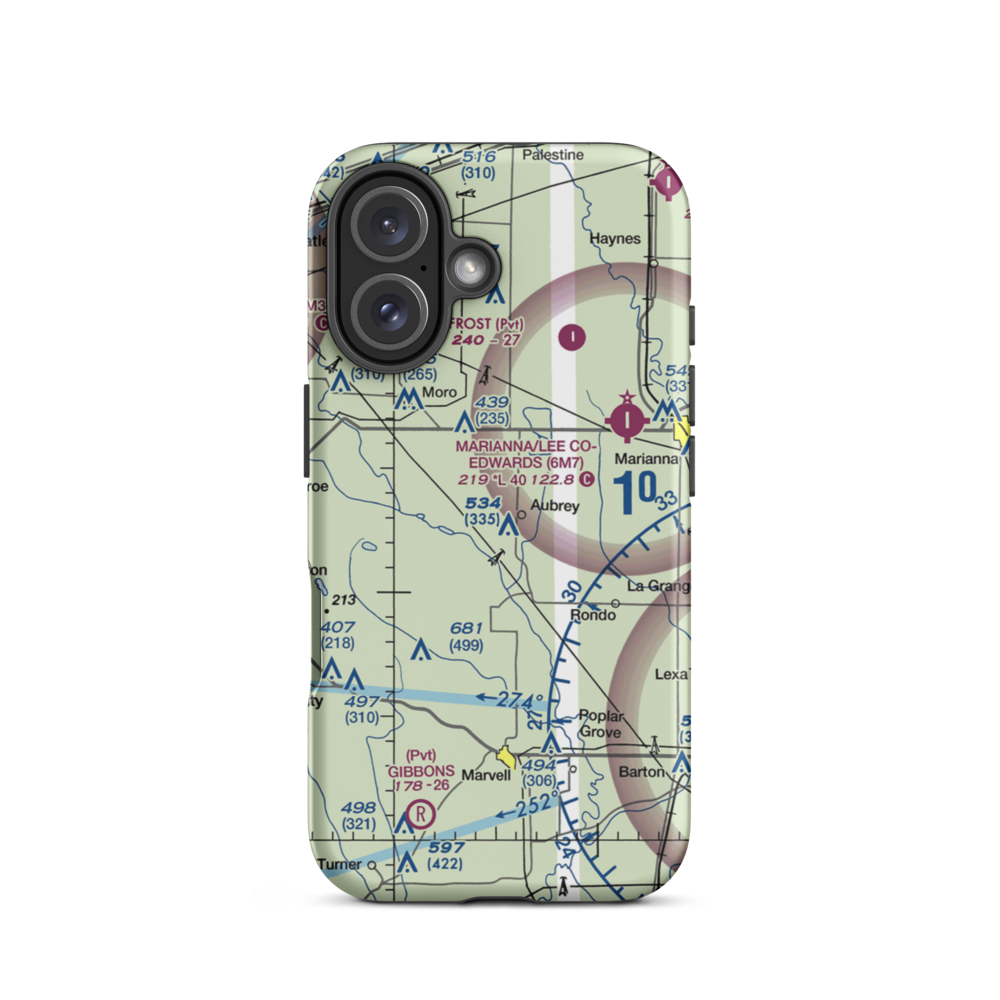 Aubry Field2 (AUBRY2) VFR Sectional  Tough iPhone Case iPhone 16 model shown