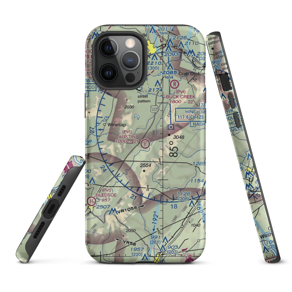 Austin Field (TN66) VFR Sectional  Tough iPhone Case iPhone 12 Pro Max model shown