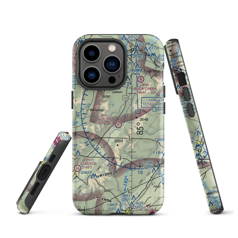 Austin Field (TN66) VFR Sectional  Tough iPhone Case iPhone 13 Pro model shown
