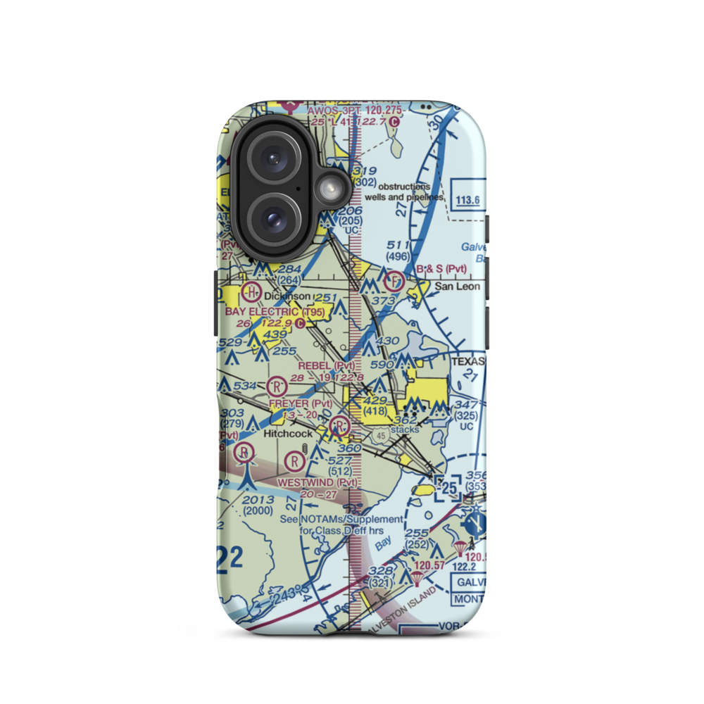 Austinia Airport (TS50) VFR Sectional  Tough iPhone Case iPhone 16 model shown