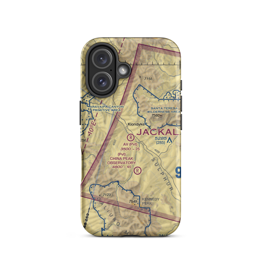 Av Ranch Airport (AN01) VFR Sectional  Tough iPhone Case iPhone 16 model shown